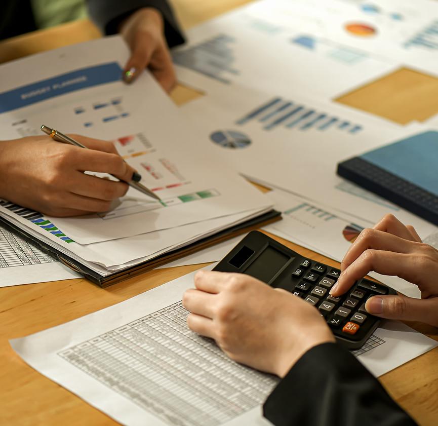 People analising reports and graphics